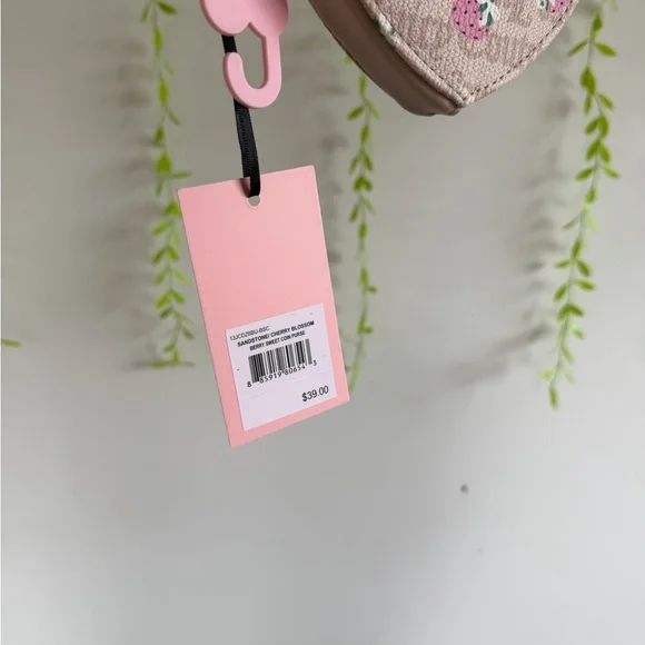 Juicy Couture Pink Heart-Shaped Wristlet with Strawberry Print - Picture 3 of 5